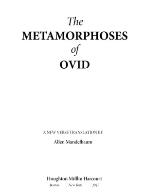 The Metamorphoses Of Ovid