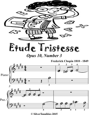 Etude Tristesse Opus 10 Number 3 Beginner Piano Sheet Music Tadpole Edition