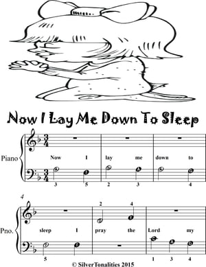 Now I Lay Me Down to Sleep Beginner Piano Sheet Music