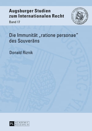 Die Immunitaet «ratione personae» des Souveraens