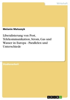 Liberalisierung von Post, Telekommunikation, Strom, Gas und Wasser in Europa - Parallelen und Unterschiede