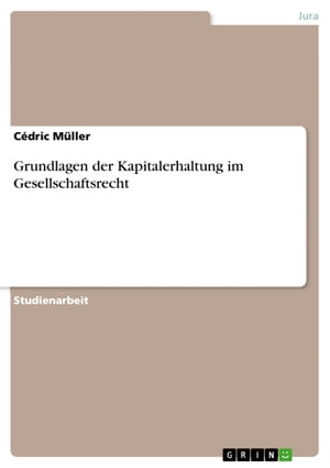 Grundlagen der Kapitalerhaltung im Gesellschaftsrecht