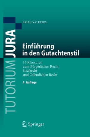 Einführung in den Gutachtenstil