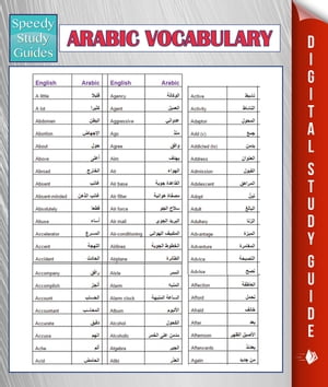 Arabic Vocabulary (Speedy Study Guides)