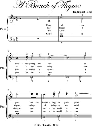 A Bunch of Thyme Easiest Piano Sheet Music