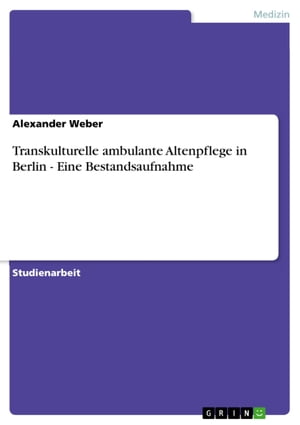 Transkulturelle ambulante Altenpflege in Berlin - Eine Bestandsaufnahme