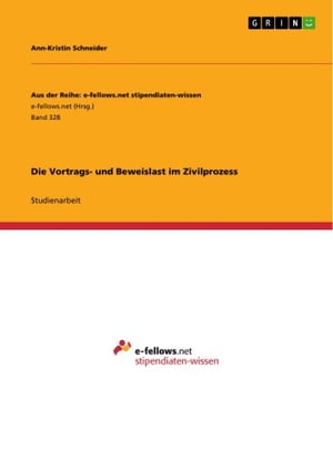 Die Vortrags- und Beweislast im Zivilprozess