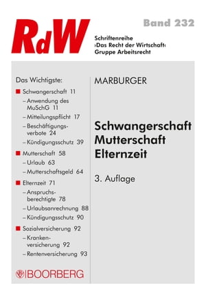 Schwangerschaft - Mutterschaft - Elternzeit Arbeits- und Sozialrecht