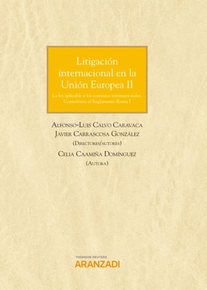 Litigaci?n internacional en la Uni?n Europea II La ley aplicable a los contratos internacionales. Comentario al Reglamento Roma I