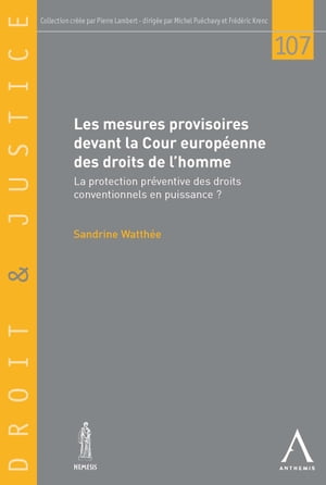 Les mesures provisoires devant la Cour européenne des droits de l'homme