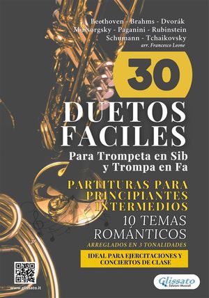 30 Duetos Faciles para Trompeta en Sib y Trompa en Fa | Partituras para Principiantes e Intermedios