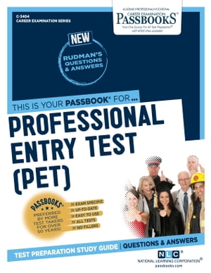Professional Entry Test (PET) Passbooks Study Gu