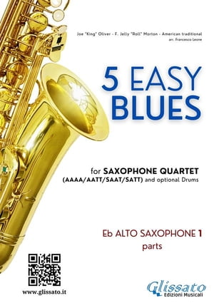 Alto Sax 1 parts "5 Easy Blues" for Saxophone Quartet