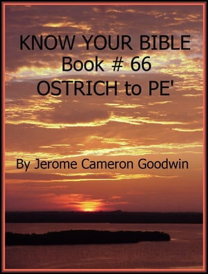 ŷKoboŻҽҥȥ㤨OSTRICH to PE' - Book 66 - Know Your Bible A Comprehensive and Factual Bible EncyclopediaŻҽҡ[ Jerome Cameron Goodwin ]פβǤʤ163ߤˤʤޤ