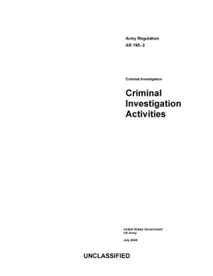 Army Regulation AR 195-2 Criminal Investigation Activities July 2020