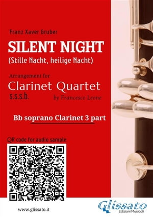 Clarinet 3 part "Silent Night" for Clarinet Quartet