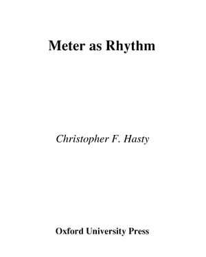 Meter As Rhythm