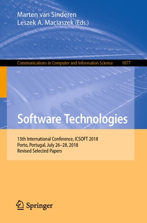 Software Technologies 13th International Confere