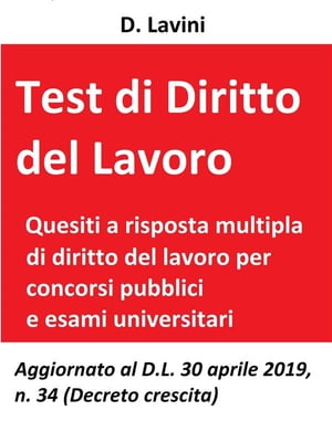 Test di diritto del lavoro