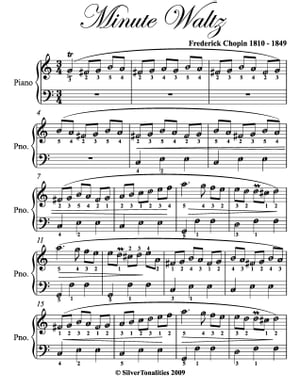 Minute Waltz Easy Piano Sheet Music