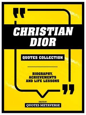 Christian Dior - Quotes Collection Biography, Ac