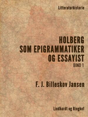 Holberg som Epigrammatiker og Essayist 1