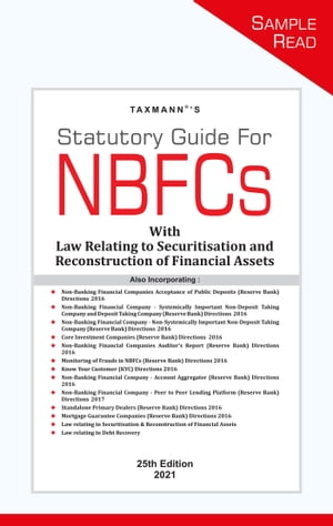 Taxmann's Statutory Guide for NBFCs with Law Relating to Securitisation and Reconstruction of Financial Assets