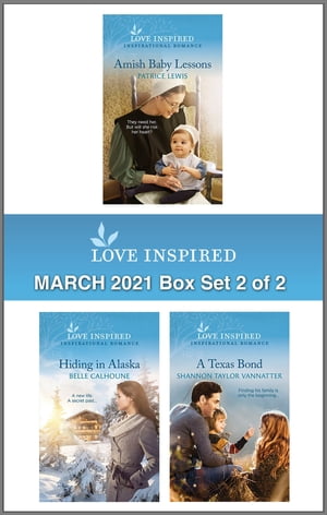 ＜p＞Love Inspired brings you three new titles! Enjoy these uplifting contemporary romances of faith, forgiveness and hope.＜/p＞ ＜p＞This box set includes:＜/p＞ ＜p＞**AMISH BABY LESSONS＜/p＞ ＜p＞By Patrice Lewis**＜/p＞ ＜p＞When Jane Troyer moves to a new Amish community to help in her aunt and uncle’s store, she never expects to become a nanny. But suddenly Levy Struder needs help caring for his newborn niece, and Jane’s wonderful with babies. Might their temporary arrangement turn into forever?＜/p＞ ＜p＞＜strong＞HIDING IN ALASKA (A＜/strong＞ ＜em＞＜strong＞Home to Owl Creek＜/strong＞＜/em＞ **novel)＜/p＞ ＜p＞By Belle Calhoune**＜/p＞ ＜p＞Forced to reinvent herself in witness protection, Isabelle Sanchez begins working for an Alaskan chocolate company. Though she’s drawn to her new boss and heir to the chocolate empire, Connor North, she may never be able to tell him the truth. Can they find love despite her secrets?＜/p＞ ＜p＞＜strong＞A TEXAS BOND (A＜/strong＞ ＜em＞＜strong＞Hill Country Cowboys＜/strong＞＜/em＞ **novel)＜/p＞ ＜p＞By Shannon Taylor Vannatter**＜/p＞ ＜p＞When Ross Lyles discovers his younger brother has twins he never told the family about, Ross is determined to get to know his niece and nephew. But when he shows up at their aunt’s ranch, Stacia Keyes is worried he’ll try to take the children…and lassoing her trust is harder than he ever imagined.＜/p＞ ＜p＞For more stories filled with love and faith, look for ＜strong＞Love Inspired March 2021 Box Set 1 of 2＜/strong＞＜/p＞画面が切り替わりますので、しばらくお待ち下さい。 ※ご購入は、楽天kobo商品ページからお願いします。※切り替わらない場合は、こちら をクリックして下さい。 ※このページからは注文できません。