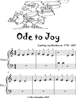 Ode to Joy Beginner Piano Sheet Music Tadpole Edition