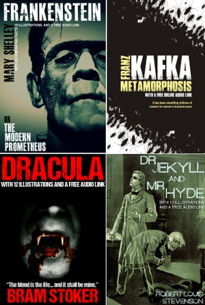 ŷKoboŻҽҥȥ㤨Frankenstein, Dracula, Dr. Jekyll & Mr. Hyde, and Metamorphosis Bumper Pack, With 45 Illustrations and Free Audio Links.Żҽҡ[ Mary Shelley ]פβǤʤ99ߤˤʤޤ