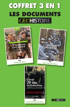 Coffret histoire : La grande guerre, La guerre d'Algérie, J'avais 20 ans en Indochine