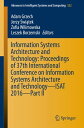 Information Systems Architecture and Technology: Proceedings of 37th International Conference on Information Systems Architecture and Technology ISAT 2016 Part II【電子書籍】