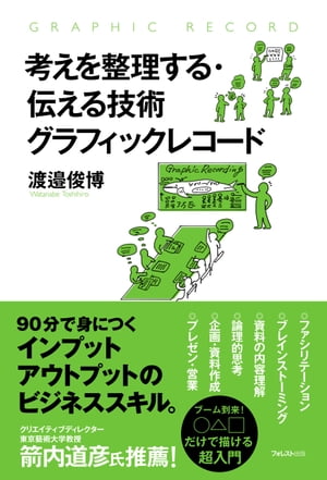 ＜p＞■ビジネスが以前にも増して効率的に！＜br /＞ 「形にできる」は武器になる。＜/p＞ ＜p＞議論をホワイトボードなどに可視化して記録するグラフィックレコード。＜/p＞ ＜p＞インプットだけではなく、＜br /＞ 出席するメンバーの意見を可視化することで、参加意識を高め、＜br /＞ より早く、誰もが理解・納得しやすい結論を＜br /＞ 導き出すアウトプットの技術でもあります。＜/p＞ ＜p＞■つまり、考えを整理する技術（インプット）と＜br /＞ 伝える技術（アウトプット）の両面の特徴を持ち、＜br /＞ 相互理解を正しく深め合うことができるのです。＜/p＞ ＜p＞しかも、グラフィックレコードのスキルは会議のみで＜br /＞ 発揮されるものではありません。＜br /＞ 以下のようなシーンで効果を発揮する、＜br /＞ 汎用性の高い武器なのです。＜/p＞ ＜p＞◎グラフィックレコーディング＜br /＞ ◎ファシリテーション＜br /＞ ◎ブレインストーミング＜br /＞ ◎資料の内容理解＜br /＞ ◎論理的思考＜br /＞ ◎企画・資料作成＜br /＞ ◎プレゼン・営業＜/p＞ ＜p＞個人や組織の潜在能力を引き出すとして、NASAやGoogleなど世界的組織が採用する、＜br /＞ 今一番注目されているビジネススキルです。＜/p＞ ＜p＞■絵心不要！　○△□の3 つの形でイラストは描ける！＜br /＞ グラレコ関連本を開くと、プロが描いた色鮮やかでキレイなイラストが満載。＜br /＞ あこがれはするものの、「とてもじゃないが自分には無理」と感じてしまう人は多いはず。＜br /＞ しかし、○△□の3つの形さえ描ければ、あらゆるものを描くことができるのです。＜br /＞ しかも、本書で紹介している図やイラストのちょっとしたコツやパターン、＜br /＞ そしてワークを行えば、たった90分程度で見違えるほど上達します。＜/p＞ ＜p＞本書は、完全に初心者向けのグラレコ入門にして決定版です！＜/p＞ ＜p＞■目次＜br /＞ まえがき＜br /＞ グラフィックレコードでできること＜br /＞ グラレコのサンプル1〜3＜br /＞ たった90分！グラレコの劇的ビフォー＆アフター＜br /＞ 第1部　イメージを形にすることのメリットとは？＜br /＞ 第2部　グラフィックレコードの基本型を覚えよう＜br /＞ 第3部　絵心がなくても描ける！　○△□イラスト講座＜/p＞画面が切り替わりますので、しばらくお待ち下さい。 ※ご購入は、楽天kobo商品ページからお願いします。※切り替わらない場合は、こちら をクリックして下さい。 ※このページからは注文できません。