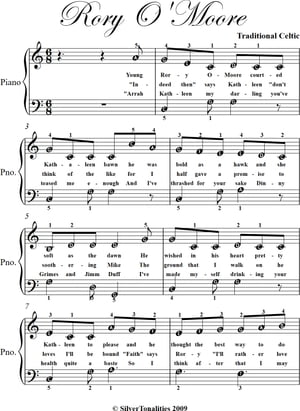 Rory O'Moore Easy Piano Sheet Music