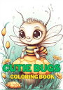 20 Cutie Bugs Fantasy Insect Cartoon Coloring Book, Adults + kids- Instant Downl...