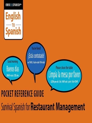 Survival Spanish for Restaurant Management