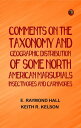 Comments on the Taxonomy and Geographic Distribution of Some North American Mars...