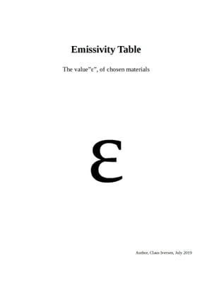 Emissivity Table【電子書