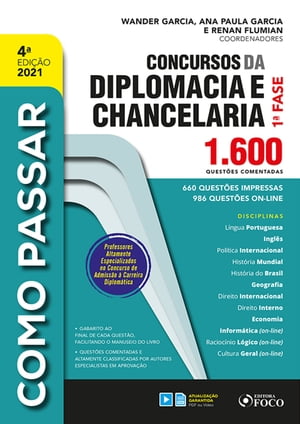 Como passar concursos diplomacia e chancelaria 1.600 quest?es comentadas - 1? fase