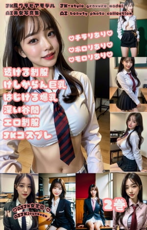 JK風グラビアモデルAI美女写真集 2巻 透ける制服 けしからん巨乳 はじける爆乳 深い谷間 エロ制服 JKコスプレ チラリ ポロリ モロリ あり【電子書籍】[ AIJK女学園 ]