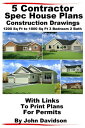 ŷKoboŻҽҥȥ㤨5 Contractor Spec House Plans Blueprints Construction Drawings 1200 Sq Ft to 1800 Sq Ft 3 Bedroom 2 BathŻҽҡ[ John Davidson ]פβǤʤ788ߤˤʤޤ