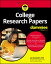 College Research Papers For DummiesŻҽҡ[ Joe Giampalmi ]