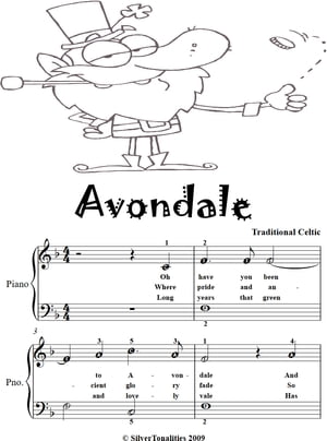 Avondale Easy Piano Sheet Music Tadpole Edition