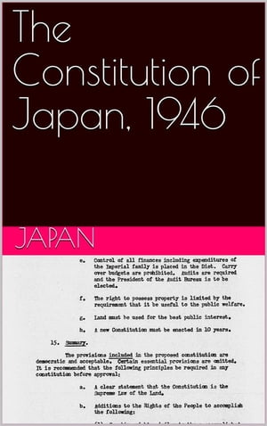 The Constitution of Japan, 1946Żҽҡ[ Japan ]