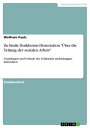 Zu Emile Durkheims Dissertation '?ber die Teilung der sozialen Arbeit' Grundlagen und Gr?nde der Solidarit?t unabh?ngiger Individuen