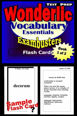 Wonderlic Test Prep Essential Vocabulary--Exambusters Flash Cards--Workbook 1 of 3 Wonderlic Exam Study Guide【電子書籍】 Wonderlic Exambusters