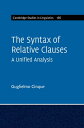 The Syntax of Relative Clauses A Unified Analysis