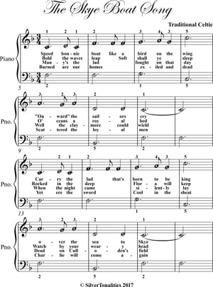 The Skye Boat Song Easiest Piano Sheet Music