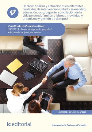 An?lisis y actuaciones en diferentes contextos de intervenci?n (salud y sexualidad, educaci?n, ocio, deporte, conciliaci?n de la vida personal, familiar y laboral, movilidad y urbanismo y gesti?n de tiempos). SSCE0212