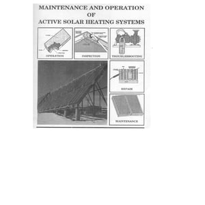 Maintenance and Operation of Active Solar Heating Systems